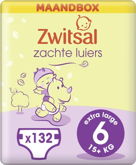 versnelling school Begeleiden Zwitsal Zachte Luiers Maat 6 (Extra Large) - 6 x 22 stuks -  Voordeelverpakking • Kids Plaats